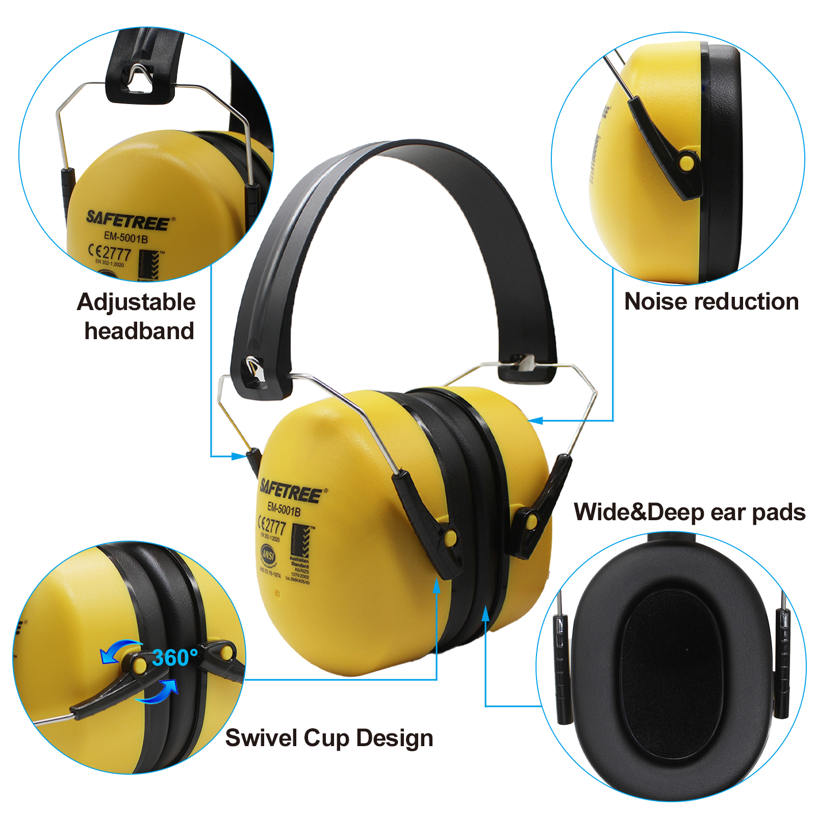 Safetree CE En 352-1: 2002 Fol - Earmuffs Foldable 리뷰 및 가격