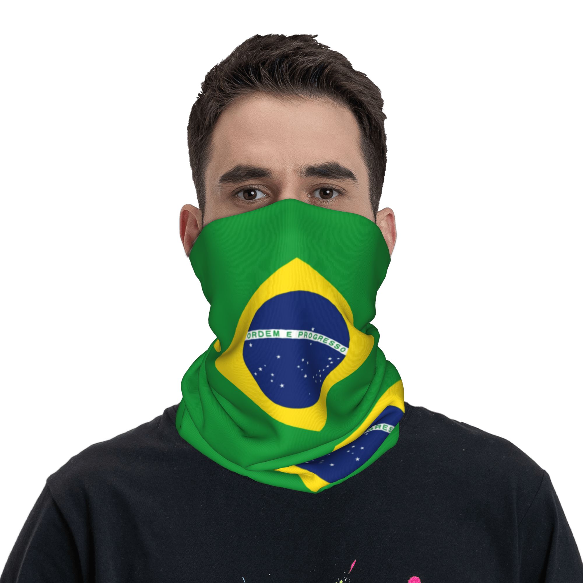 Custom Brazil Flag Bandana Nec - Neck Gaiter Fleece 리뷰 및 가격