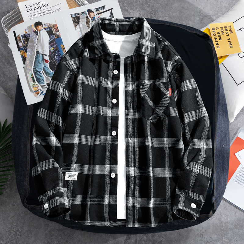2025 Plaid shirt men's long-sl - Flannel Shirt Lined 리뷰 및 가격