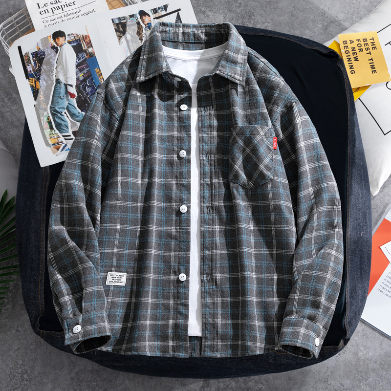 2025 Plaid shirt men's long-sl - Flannel Shirt Lined 리뷰 및 가격