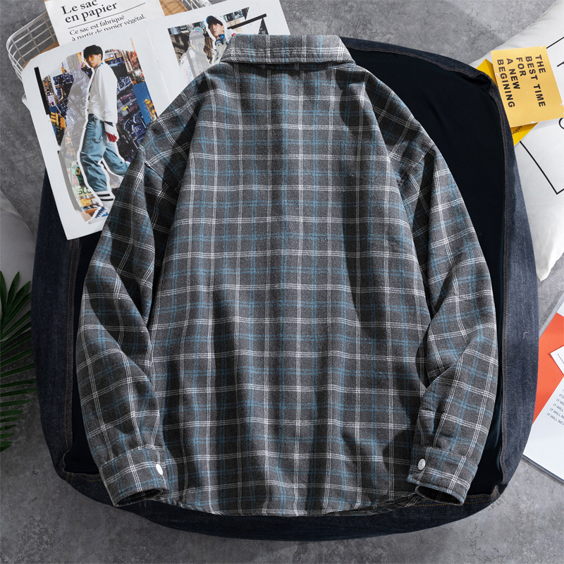 2025 Plaid shirt men's long-sl - Flannel Shirt Lined 리뷰 및 가격