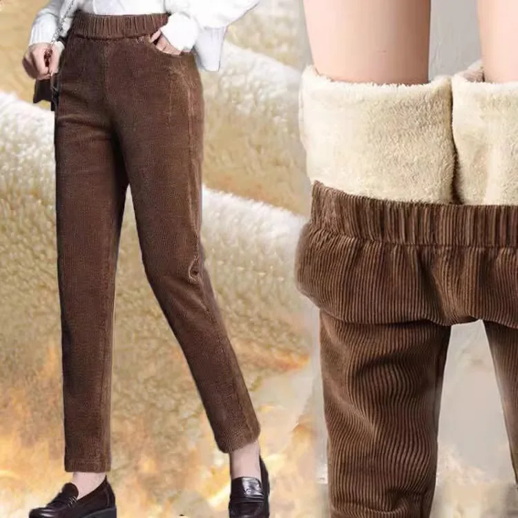 1pcs Women Autumn Winter Plush - Corduroy Pant Warm 리뷰 및 가격