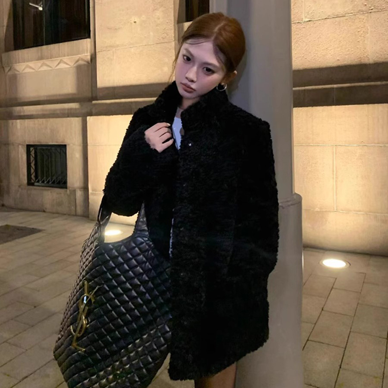 Lamb Wool Jacket Coat Woman Wa - Wool Coat Peacoat 리뷰 및 가격