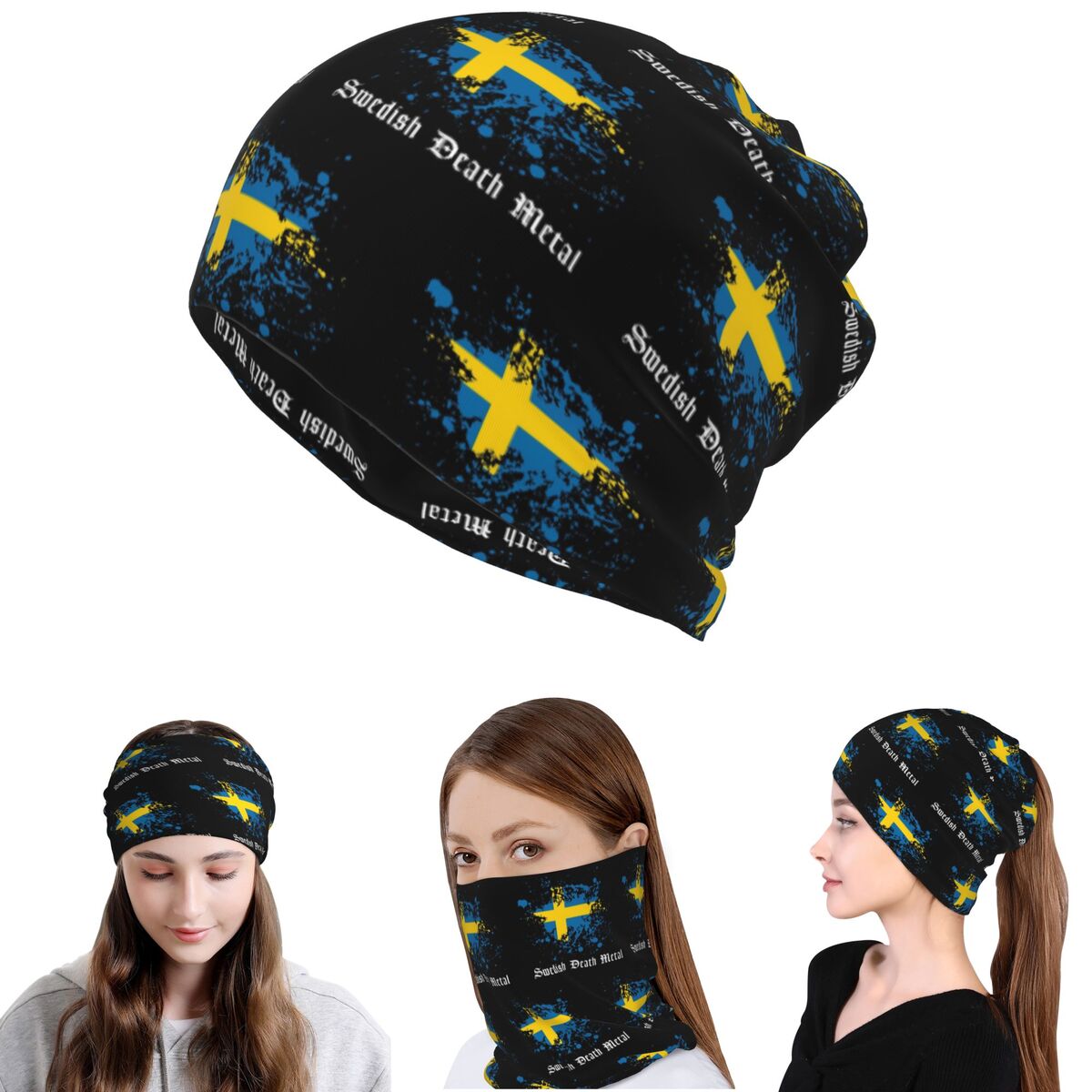 Swedish Death Metal Band Black - Knit Beanie Hat Warm 리뷰 및 가격