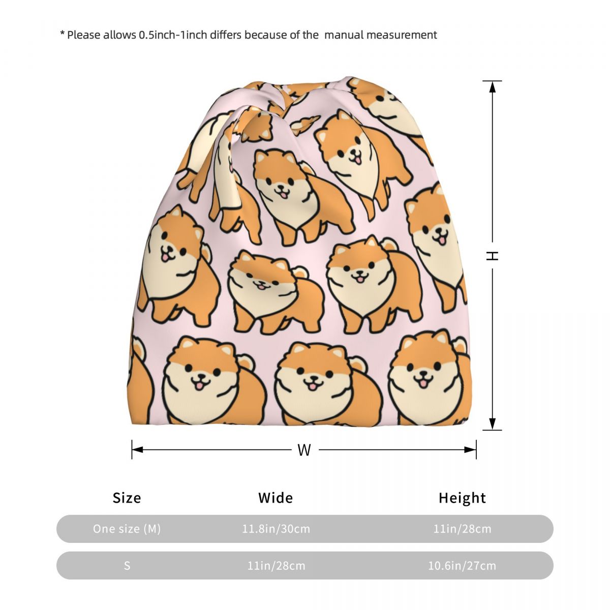 Pomeranian Bandana Neck Gaiter - Knit Beanie Hat Warm 리뷰 및 가격
