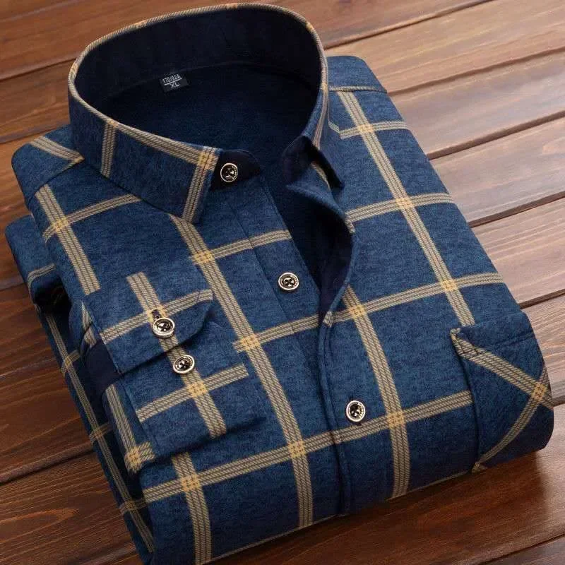 2025 Men's Winter Warm Long Sl - Flannel Shirt Lined 리뷰 및 가격