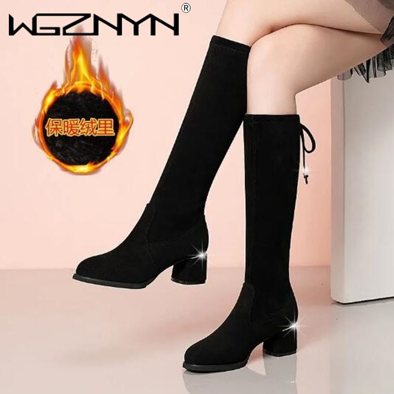 Women Autumn Winter Black Knee - Waterproof Winter Boot 리뷰 및 가격