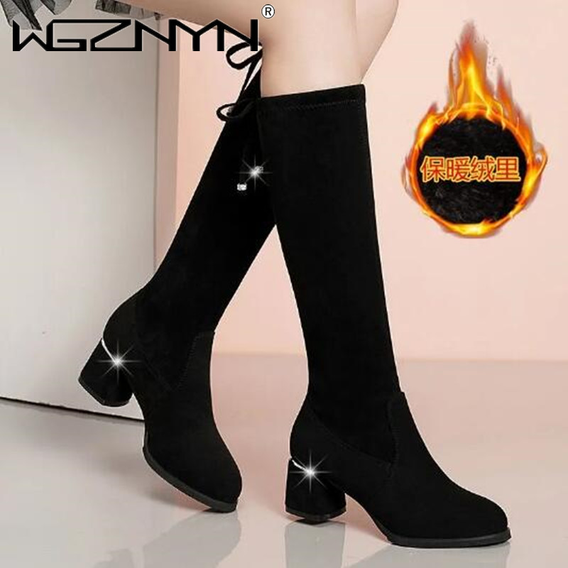 Women Autumn Winter Black Knee - Waterproof Winter Boot 리뷰 및 가격