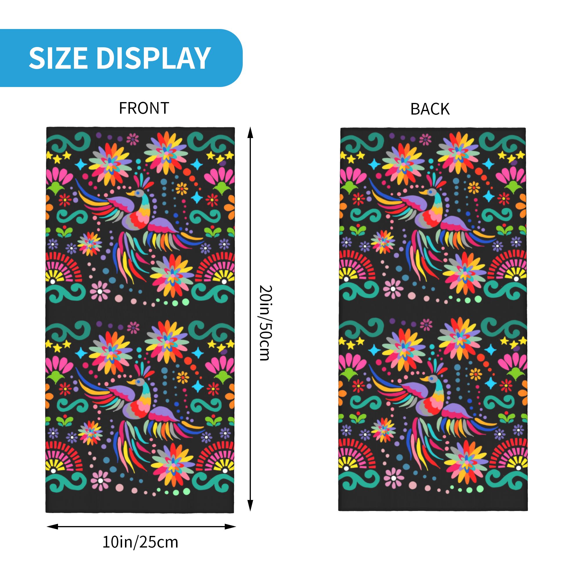 Custom Mexican Floral Flower T - Neck Gaiter Fleece 리뷰 및 가격