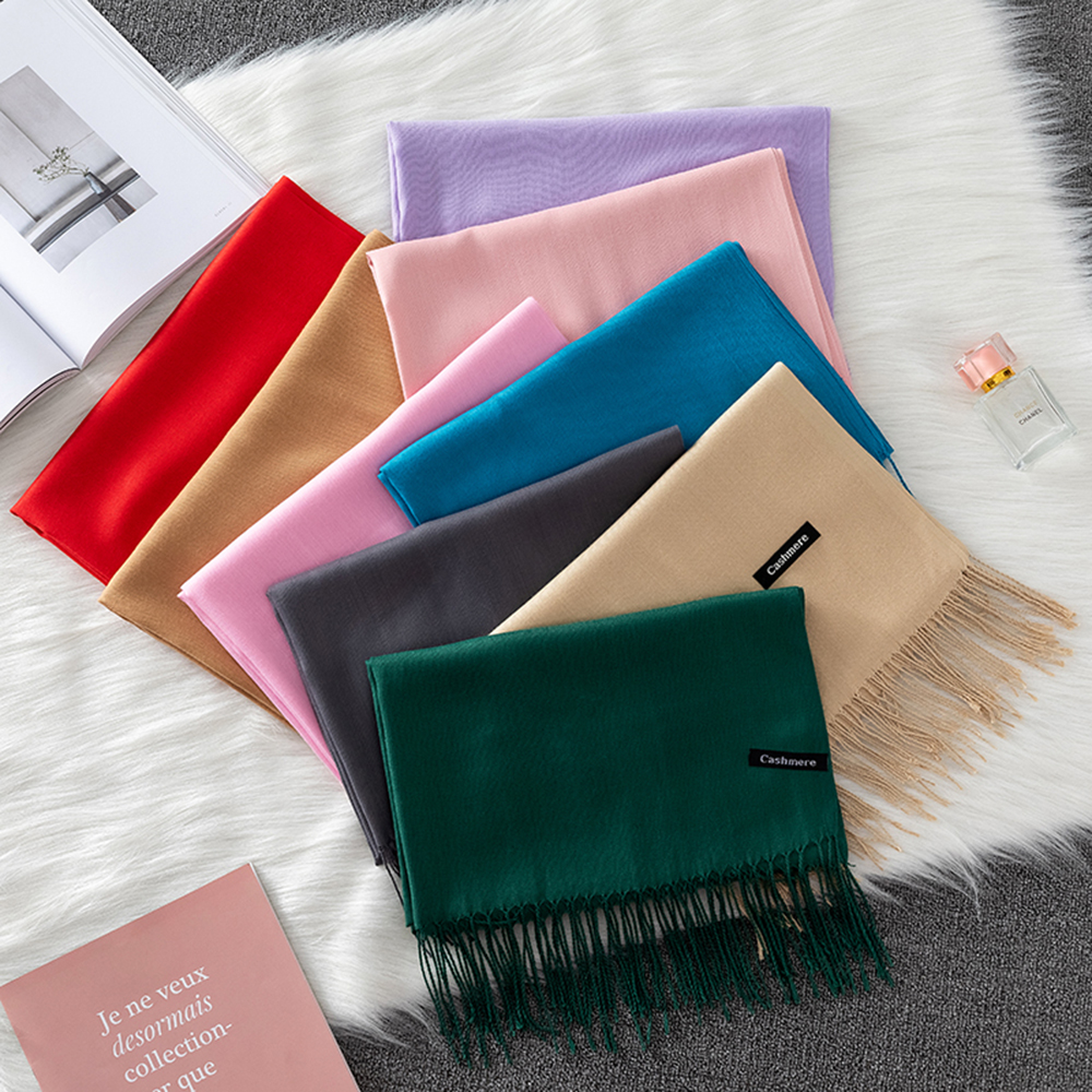 Women Solid Scarf Cashmere Fee - Cashmere Pashmina Wrap 리뷰 및 가격