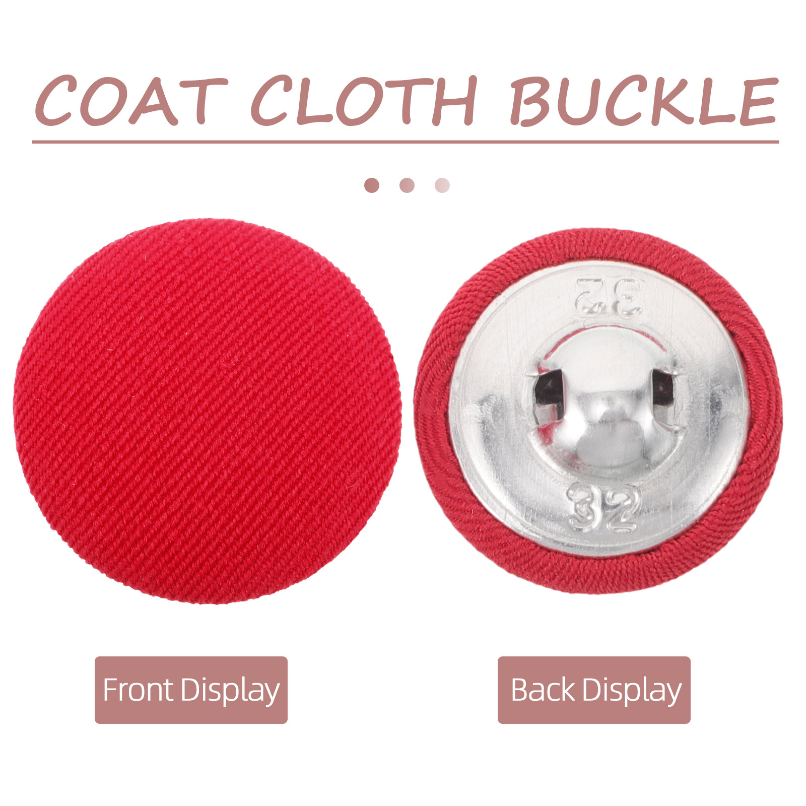 20Pcs Round Cloth Covered Butt - Wool Coat Peacoat 리뷰 및 가격