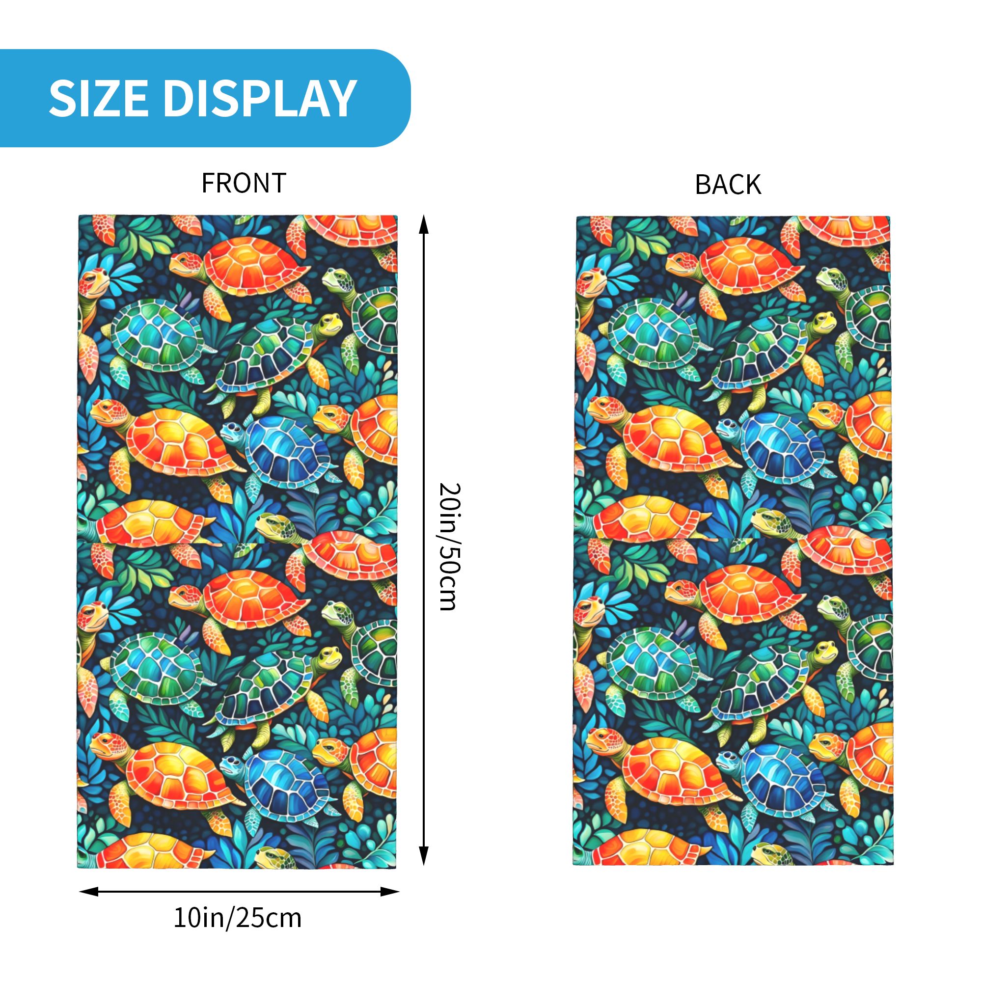 Custom Funny Colorful Sea Turt - Neck Gaiter Fleece 리뷰 및 가격
