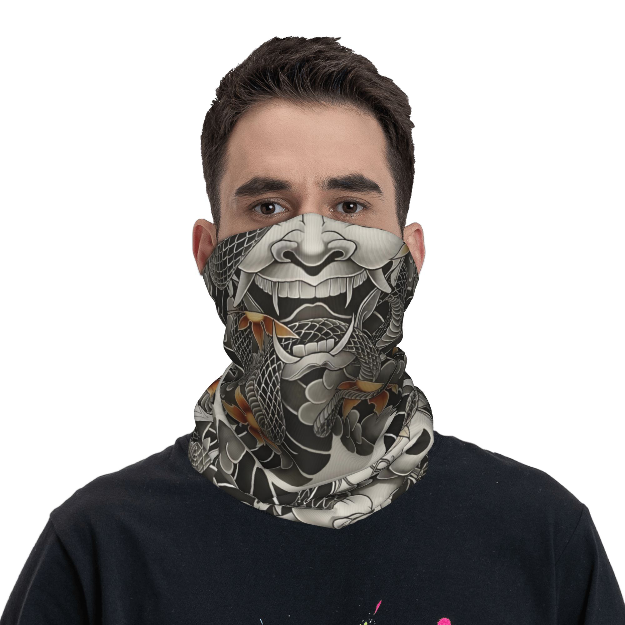 Custom Samurai Oni Demon Banda - Neck Gaiter Fleece 리뷰 및 가격