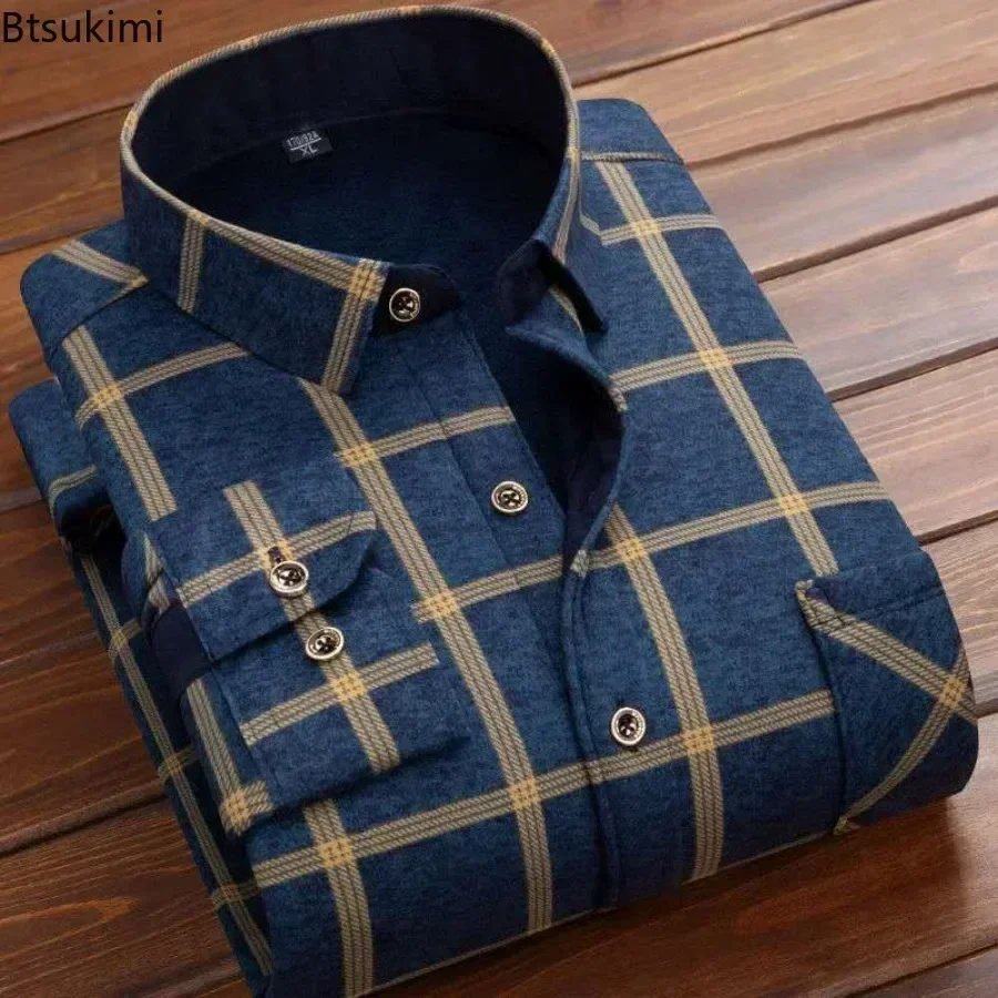 2024 Men's Winter Warm Long Sl - Flannel Shirt Lined 리뷰 및 가격