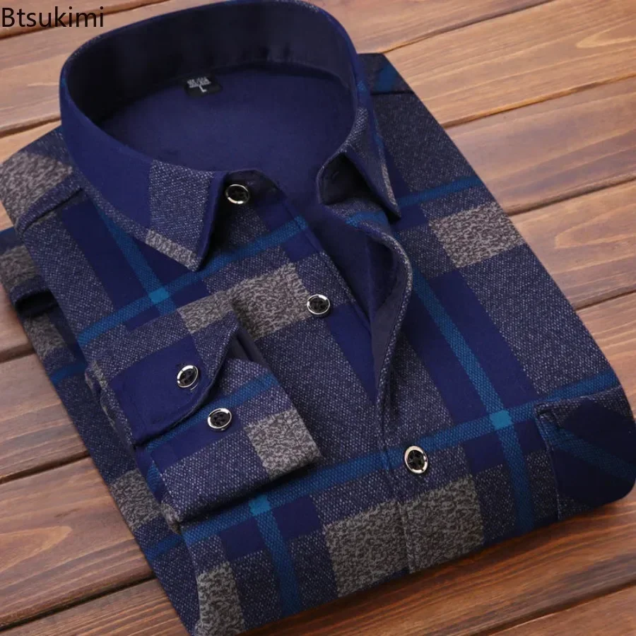 2024 Men's Winter Warm Long Sl - Flannel Shirt Lined 리뷰 및 가격