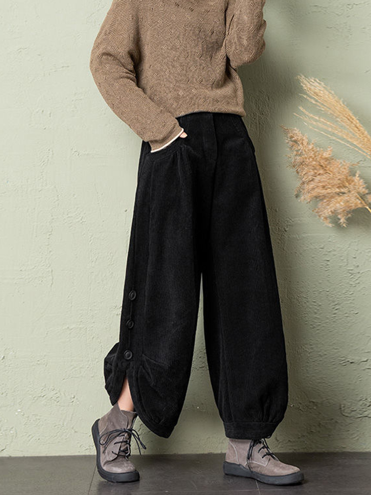 Korean Corduroy Women Pants Fa - Corduroy Pant Warm 리뷰 및 가격