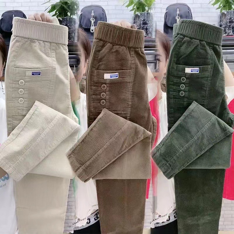 Women Warm Spring Winter Butto - Corduroy Pant Warm 리뷰 및 가격