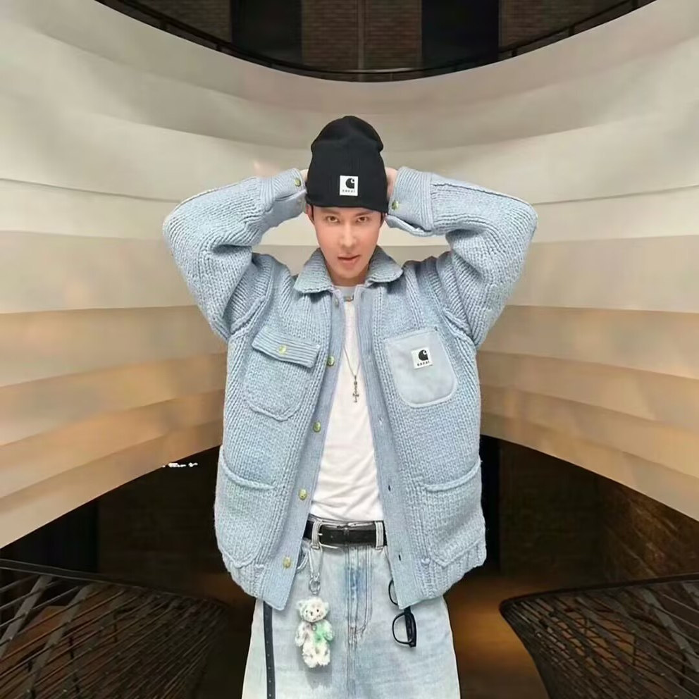 Vuu Sacai Collaborative Patchw - Knit Beanie Hat Warm 리뷰 및 가격
